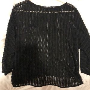 Zara Basic Black see through blouse !